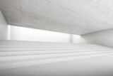 Fototapeta Przestrzenne - Abstract architecture space, Interior with concrete wall. 3d render.	
