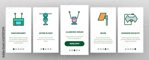 Fotomural Hdtv Antenna Device Onboarding Mobile App Page Screen Vector