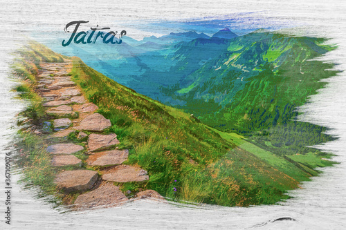 Footpath in the Tatras Moun...