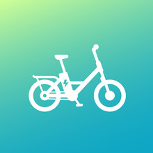 Electric Bike Icon, Electro Bicycle, Ebike Vector