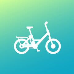 Poster - Electric bike icon, electro bicycle, ebike vector