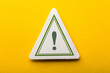 © christianchan - Exclamation Mark Label On Yellow Background