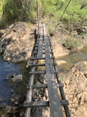 Canvas Print - Pont en bois à Don Khone, Laos