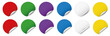 © agrus - set of round sticker banners on white background
