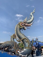 Wall Mural - Dragon du temple bleu à Chiang Rai, Thaïlande