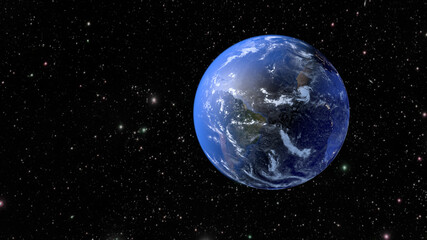 Wall Mural - the rotation of the planet earth. 3d rendering