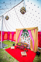 Indian Hindu wedding interiors, decorations and mandaps