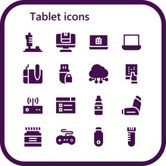 Poster - tablet icon set