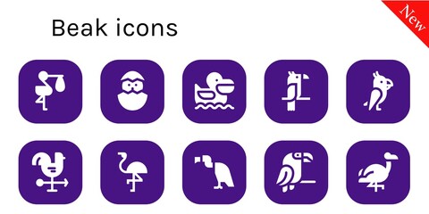 Poster - beak icon set