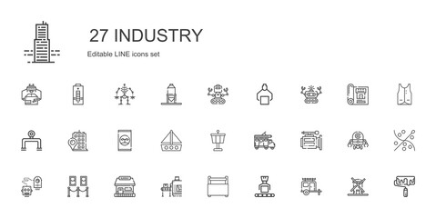 Poster - industry icons set