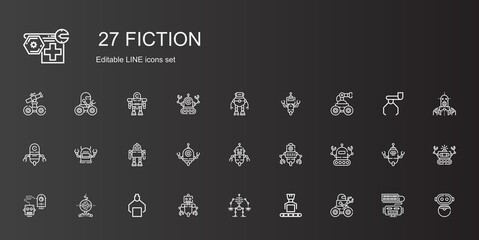 Sticker - fiction icons set