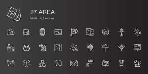 Wall Mural - area icons set