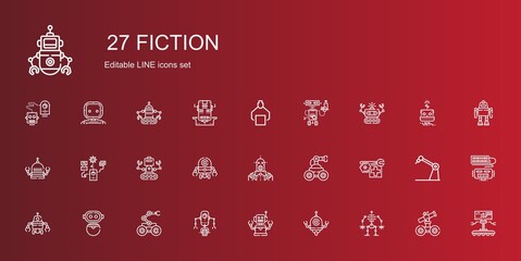 Poster - fiction icons set