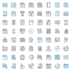 Poster - plan icons set