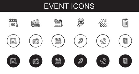 Sticker - event icons set