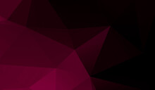 Abstract Pink Black Gradient Triangle Background. 3D Triangles. Modern Wallpaper.