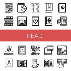 Sticker - Set of read icons