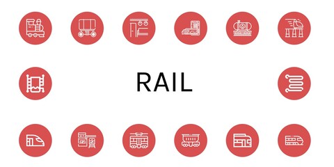 Poster - Set of rail icons