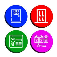 Sticker - login simple icons set