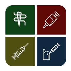 Canvas Print - Set of vaccination icons