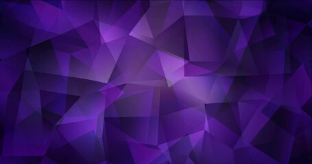 Wall Mural - 4K looping dark purple polygonal video footage. Colorful abstract video clip with gradient. 4K screen saver for tech devices. 4096 x 2160, 60 fps. Codec Photo JPEG.