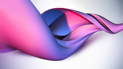 Abstract purple 3D wave