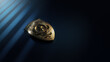© fergregory - Police officer badge on a dark background, 3D rendering, illustration