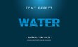 © Applesix_std - Water font effect. font effect with reflection of water vector design