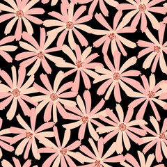 Wall Mural - Seamless vector pattern of a beautiful flower,