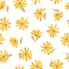 Wall Mural - Seamless vector pattern of a beautiful flower,