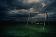 © fergregory - Old abandoned swing set. ( 3D Rendering, illustration )