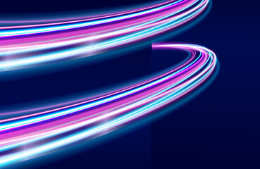 Wall Mural - b_1039Modern concept of light speed lines background. Abstract futuristic 5g internet connection concept. light trails illustration