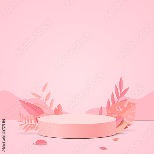 Cuadros en Lienzo Abstract minimal scene with geometric forms