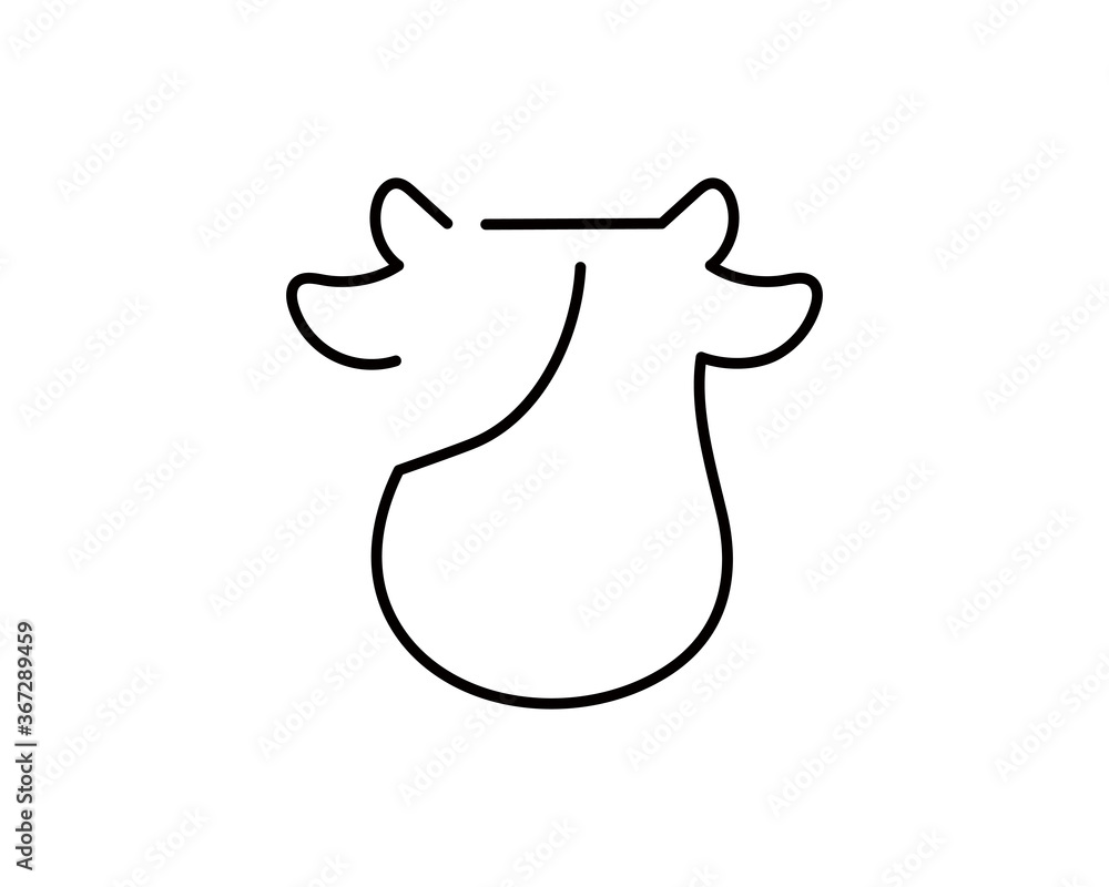 牛のアイコン イラスト シルエット 丑 シンプル Do Sypialni Plakaty 牛のアイコン イラスト シルエット 丑 シンプル Do Sypialni Plakaty