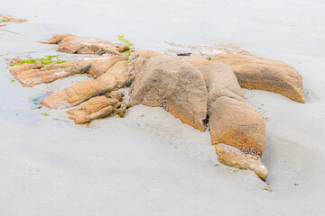 Canvas Print - Primel-Tregastel beach, in Brittany