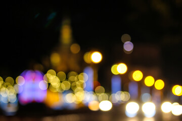 blurred of colorful bokeh light background