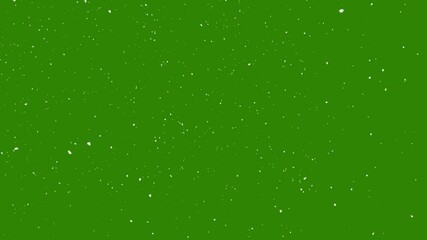 Wall Mural - Snow falling on green screen background