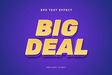 Wall Mural - Big deal gold purple text effect