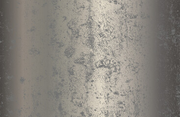 Luxury chromium, silver, steel, metal gradient background with distressed cracked concrete texture.