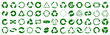 Set of green arrow recycle, means using recycled resources, recycling, arrows, recycle icon – vector