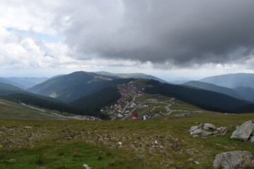 mountain landscape with clouds