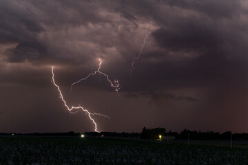 Dramatic Lightning at Night