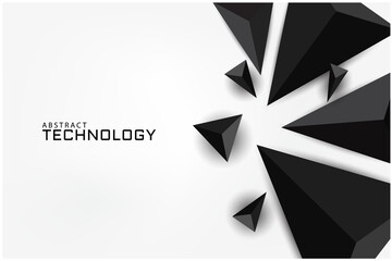 Wall Mural - Abstract white geometric 3D background. Can be adapt to Brochure, Annual Report, Magazine, Poster, Corporate Presentation, Portfolio, Flyer, Banner, Website. Vector Illustration. - Vector
