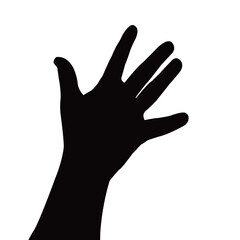 Poster - a hand silhouette vector