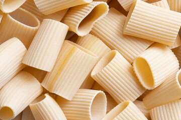 Sticker - italian paccheri pasta raw uncooked food background