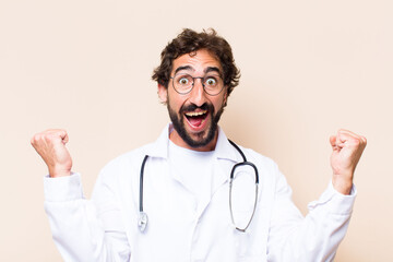 Wall Mural - young physician man succesfull expression and satisfied