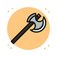 Poster - Hatchet Equipment Icon Design. Axe Metal Tool Vector Illustration