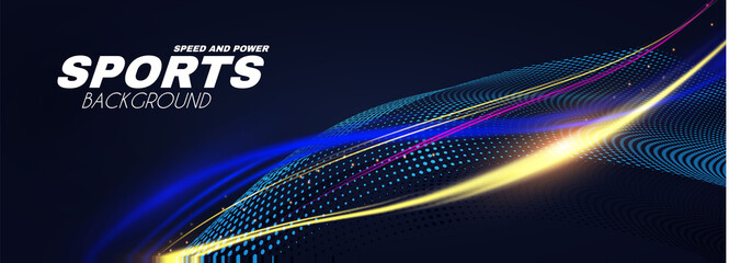Wall Mural - abstract sport background with motion elements. light dynamic effect.