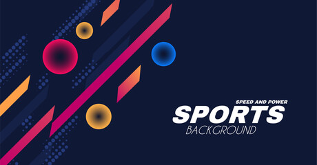 Wall Mural - abstract sport background with moving geometric elements. trendy design.
