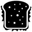 
Glyph vector icon of club sandwich with ketchup 
